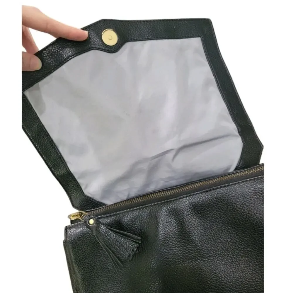 Freshly Picked Classic Diaper Bag Backpack Black Vegan Leather Large‎